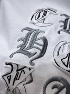 Monochrome Letter Patch White T-Shirt™
