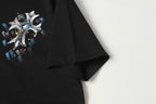 Brushstroke Cross Graphic Black T-Shirt™