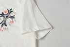 Brushstroke Cross Graphic White T-Shirt™