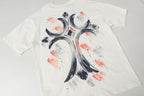 Brushstroke Cross Graphic White T-Shirt™