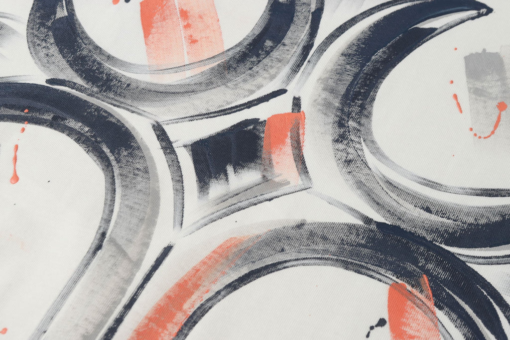 Brushstroke Cross Graphic White T-Shirt™
