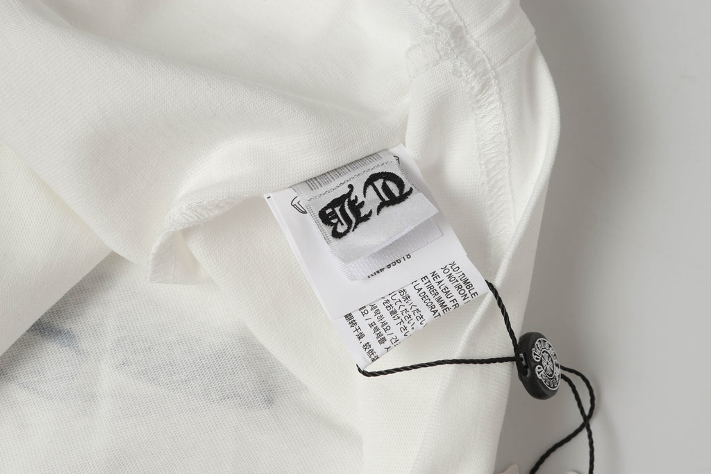 Brushstroke Cross Graphic White T-Shirt™