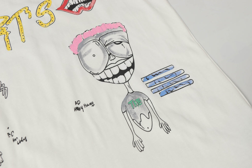Cartoon Sketch White T-Shirt™