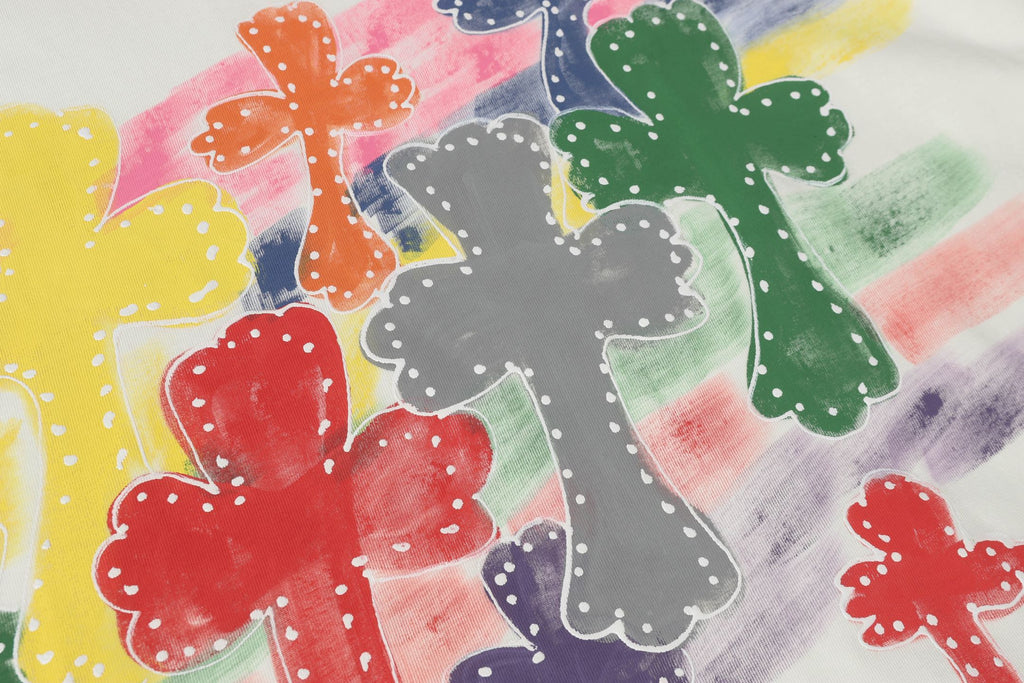 Painted Multicolor Cross White T-Shirt™