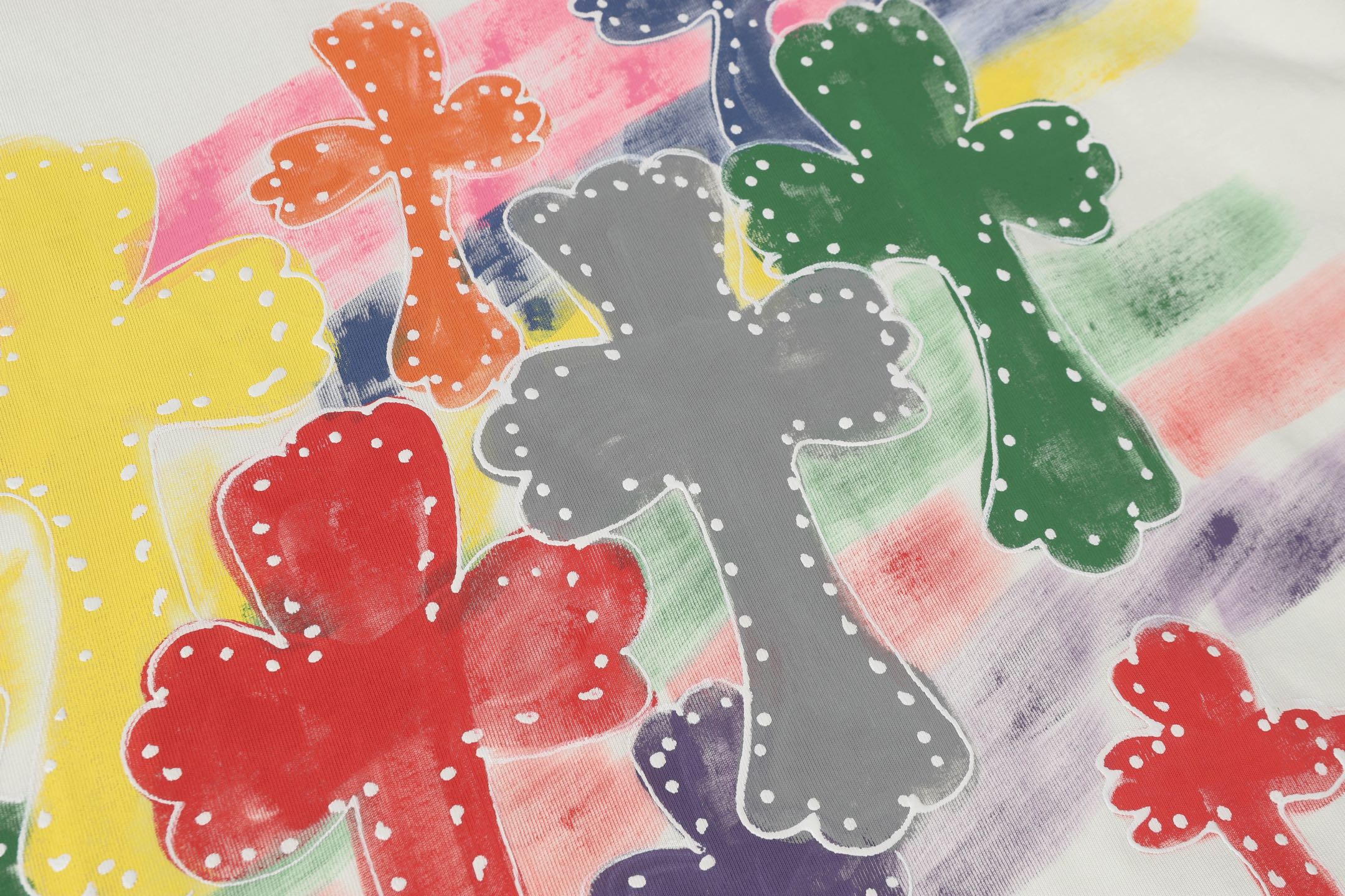 Painted Multicolor Cross White T-Shirt™
