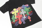 Painted Multicolor Cross Black T-Shirt™