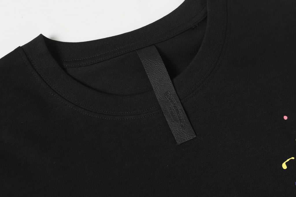 Blue Yellow Painted Cross Black T-Shirt™