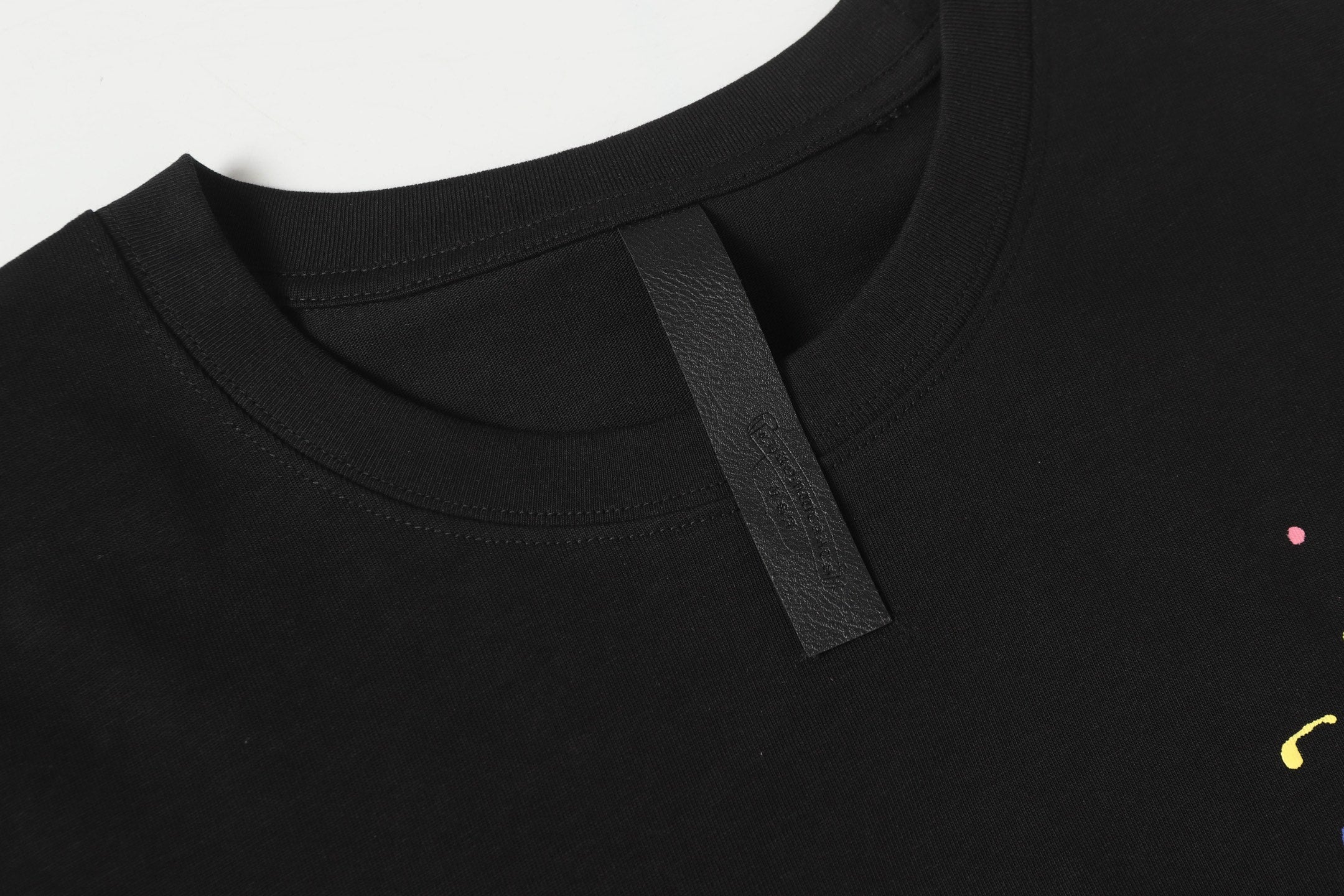 Blue Yellow Painted Cross Black T-Shirt™