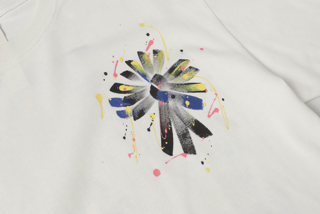 Blue Yellow Painted Cross White T-Shirt™