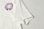 Pink Glow Embroidered Horseshoe White T-Shirt™