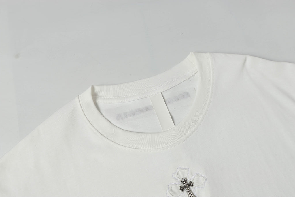 Metal Cross Patch White T-Shirt™