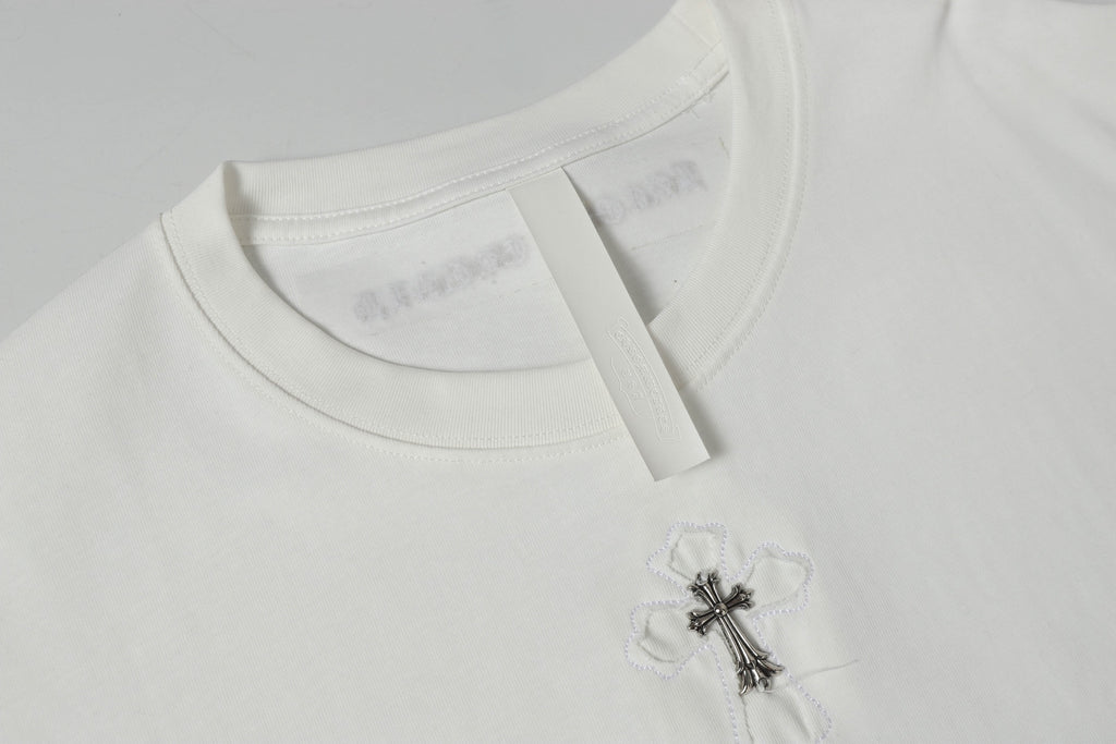 Metal Cross Patch White T-Shirt™