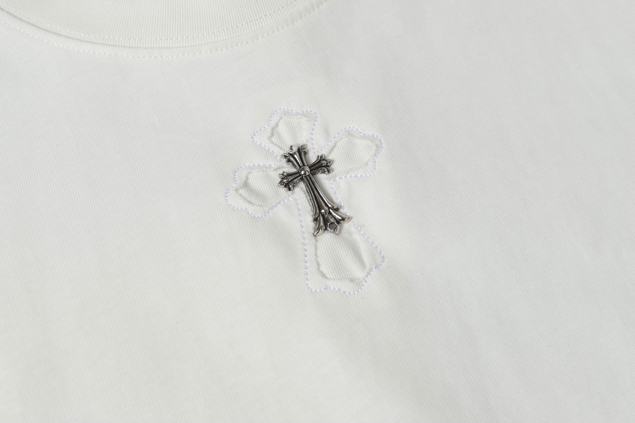 Metal Cross Patch White T-Shirt™