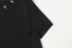 Metal Cross Collar Black T-Shirt™
