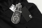 Metal Cross Collar Black T-Shirt™