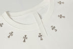 Metal Cross Collar White T-Shirt™