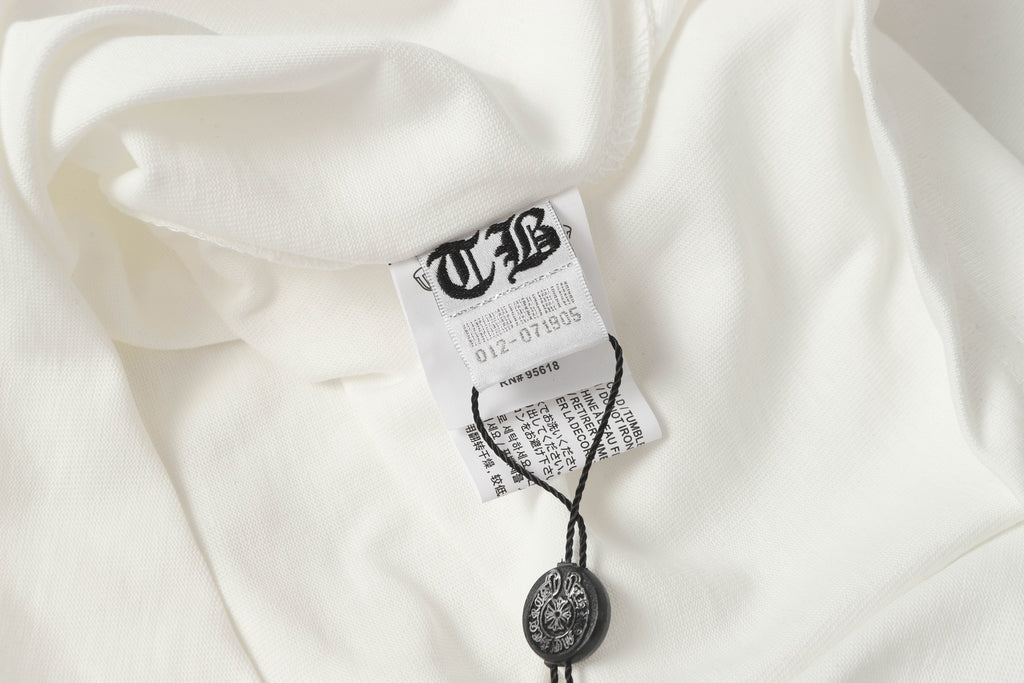 Metal Cross Collar White T-Shirt™