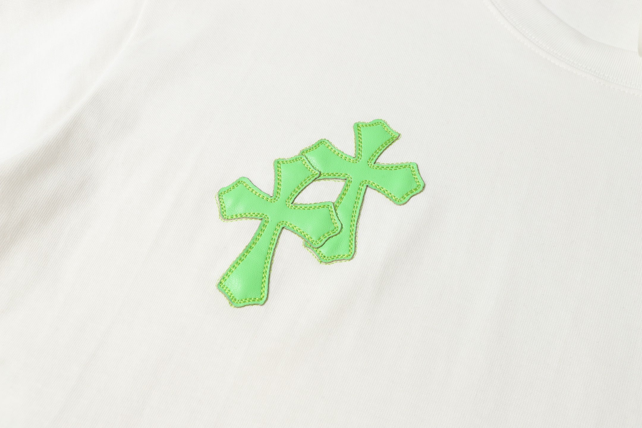 Green Cross Patch White T-Shirt™