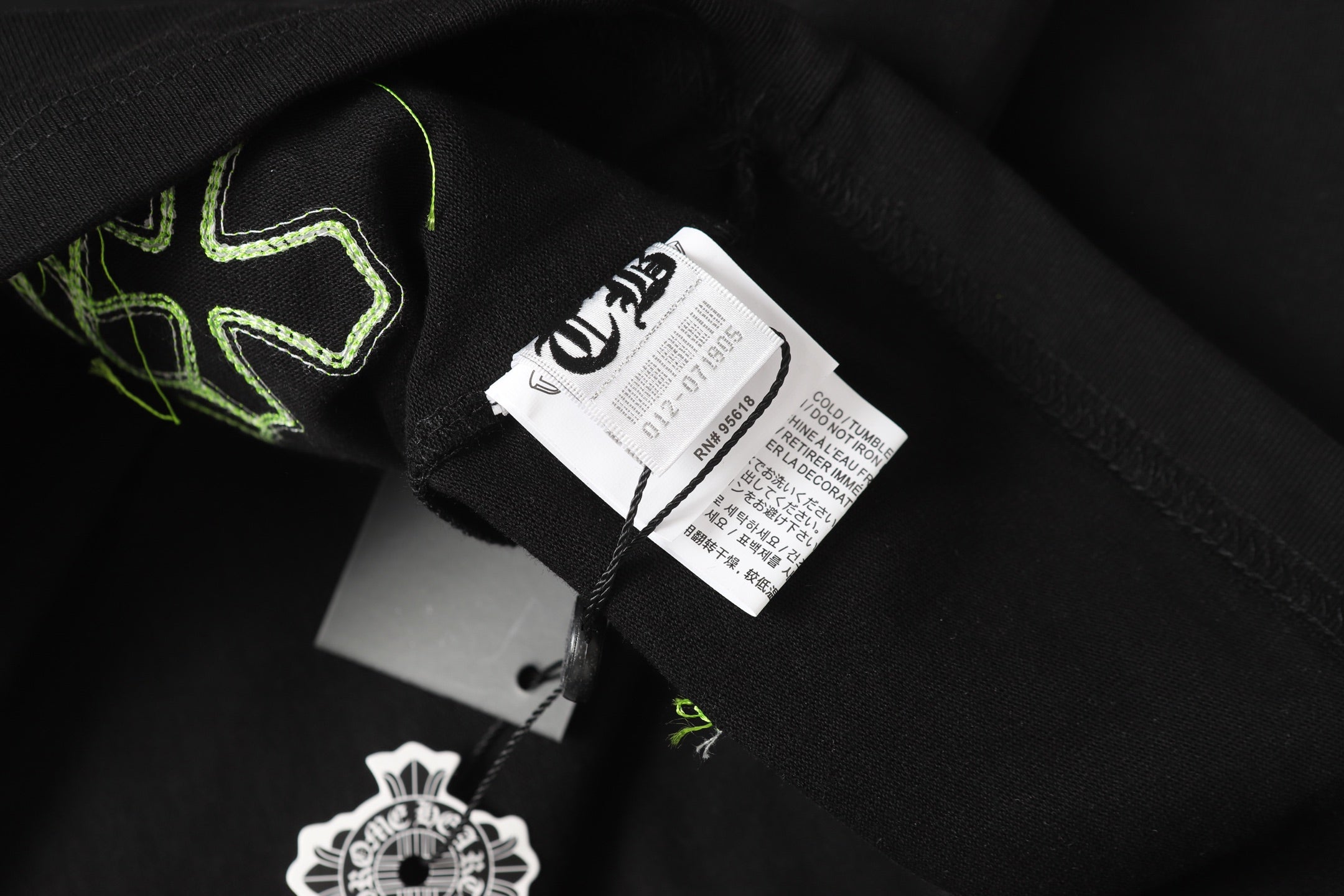 Green Cross Patch Black T-Shirt™