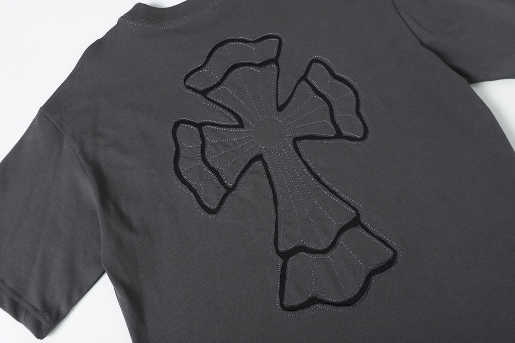 Black Outline Cross Grey T-Shirt™