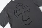 Black Outline Cross Grey T-Shirt™