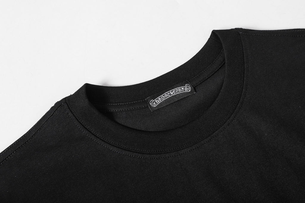 Grey Outline Cross Black T-Shirt™