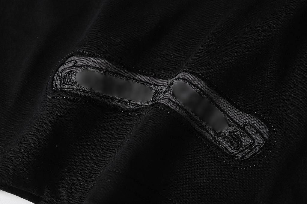 Grey Outline Cross Black T-Shirt™