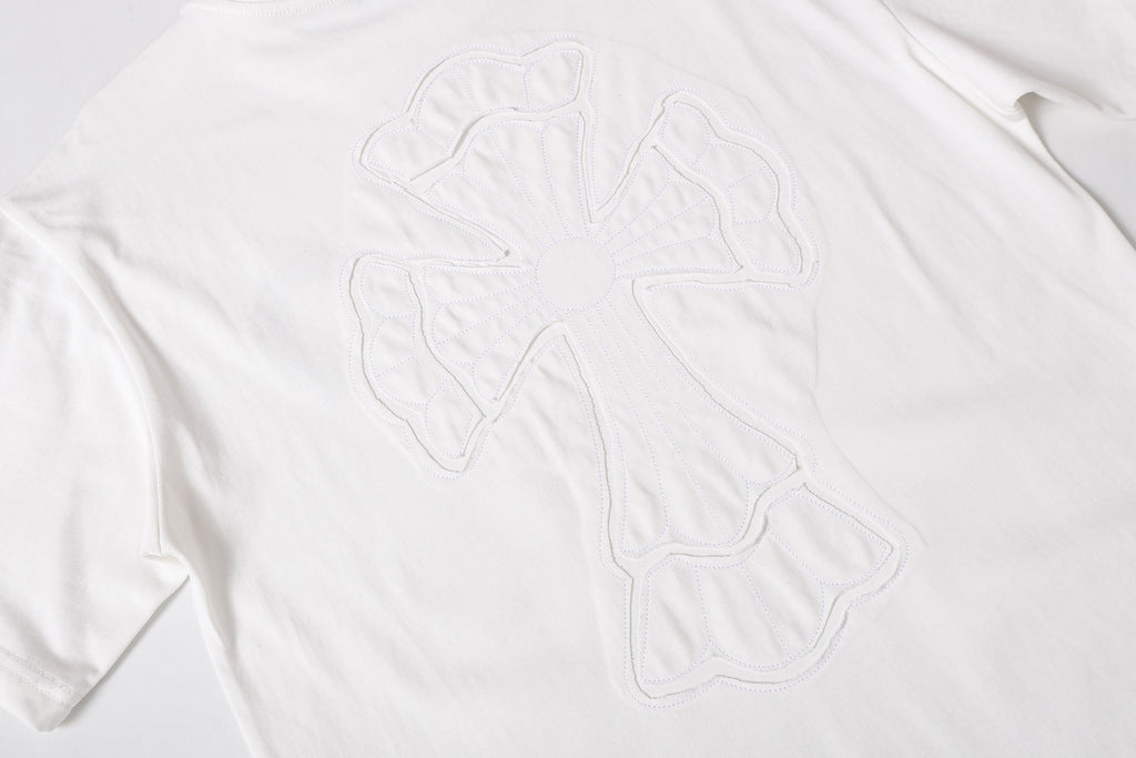 White Outline Cross White T-Shirt™