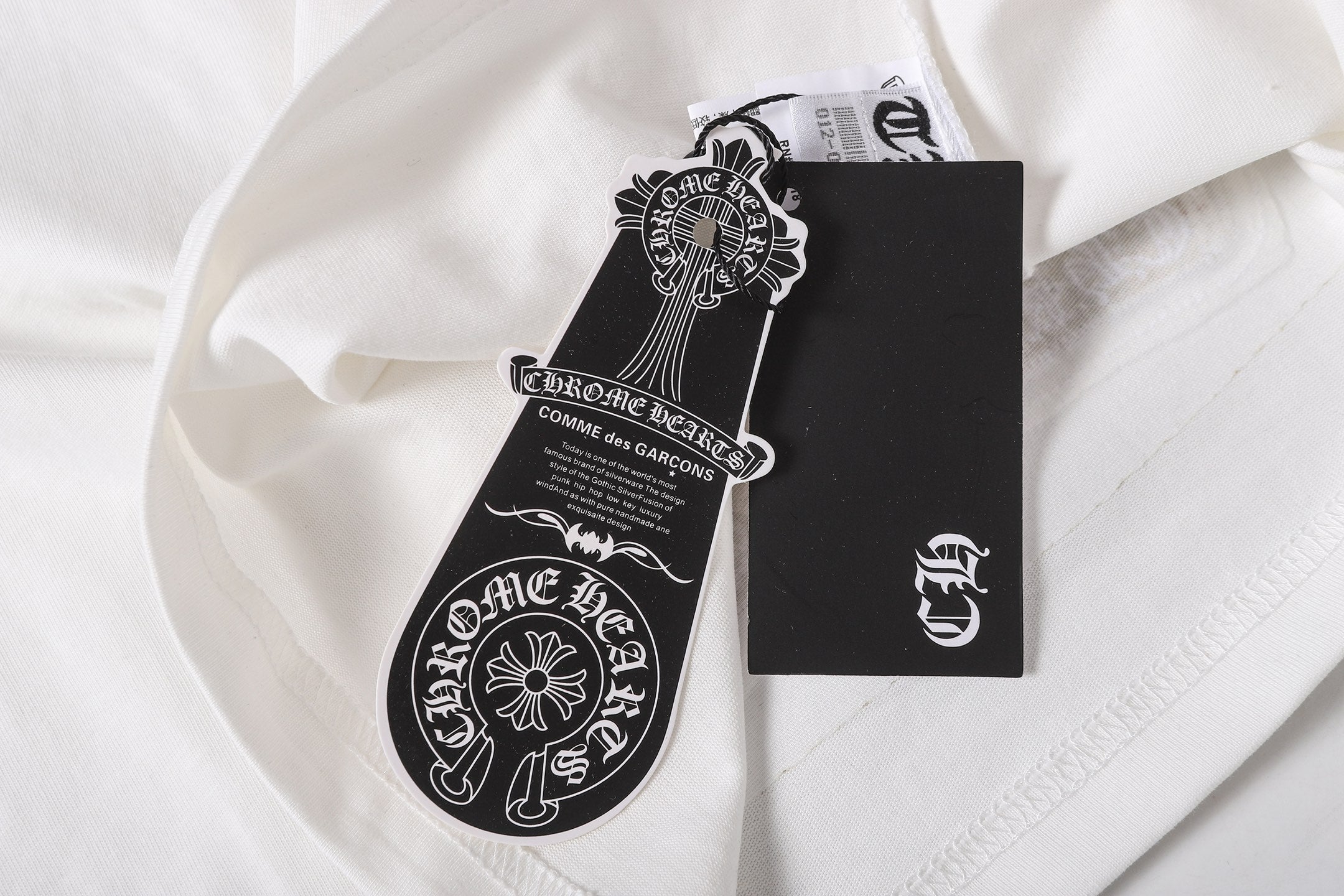 White Outline Cross White T-Shirt™