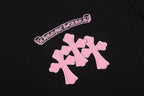 Pink Caution Graphic Black T-Shirt™