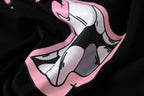 Pink Caution Graphic Black T-Shirt™