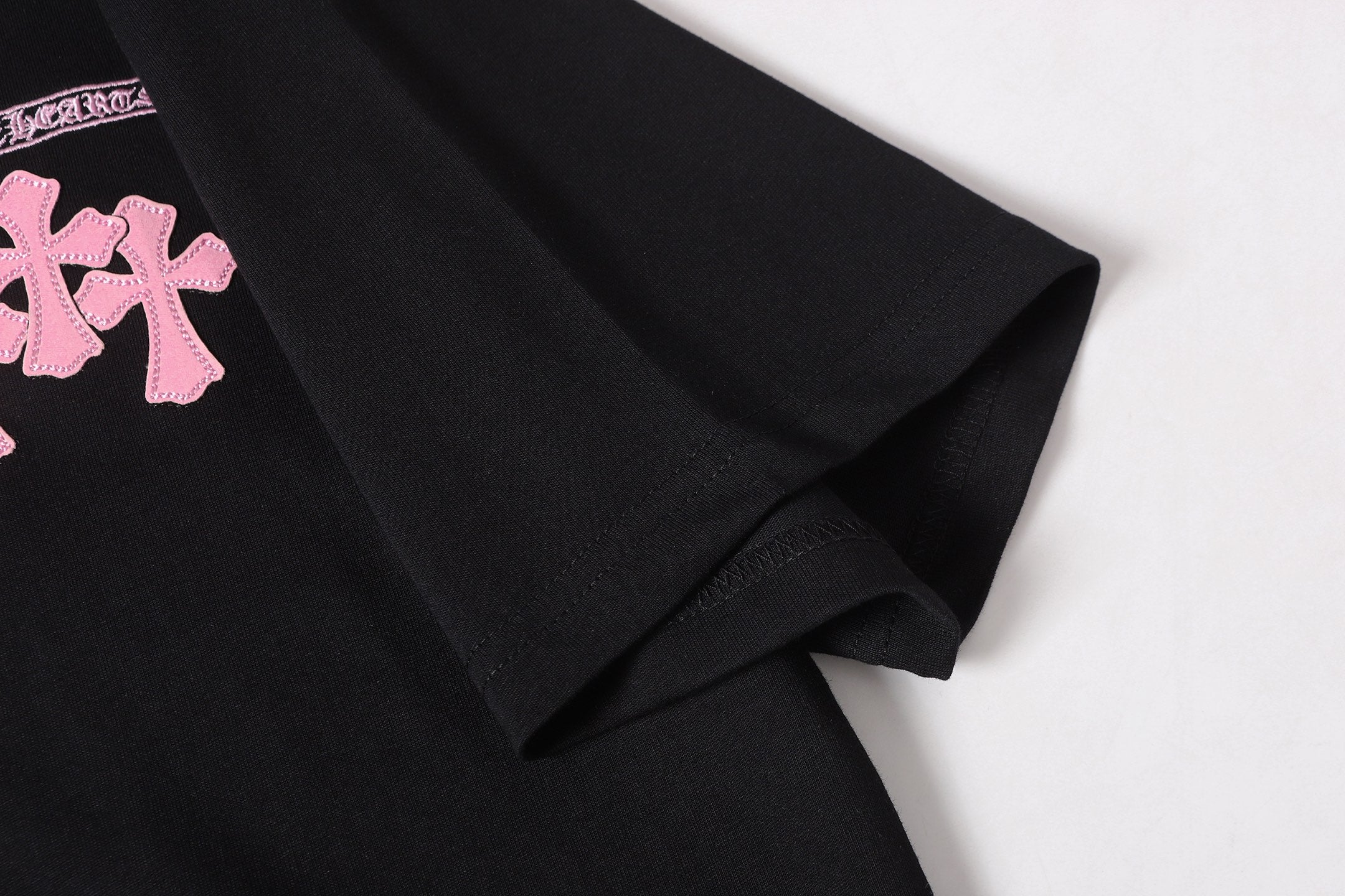 Pink Caution Graphic Black T-Shirt™