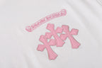 Pink Caution Graphic White T-Shirt™
