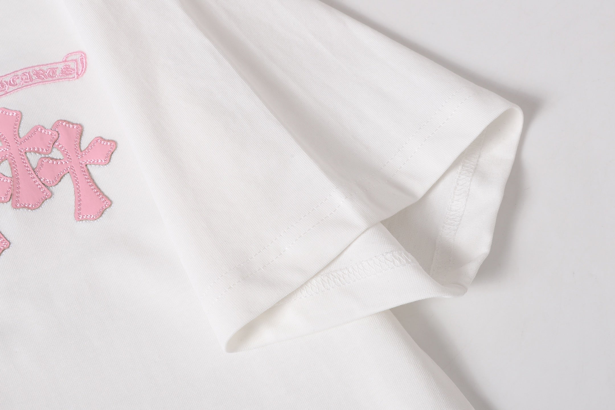 Pink Caution Graphic White T-Shirt™