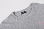 Pink Caution Graphic Grey T-Shirt™