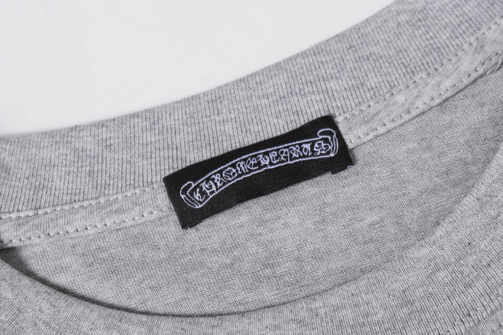 Pink Caution Graphic Grey T-Shirt™