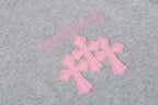 Pink Caution Graphic Grey T-Shirt™
