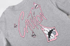Pink Caution Graphic Grey T-Shirt™