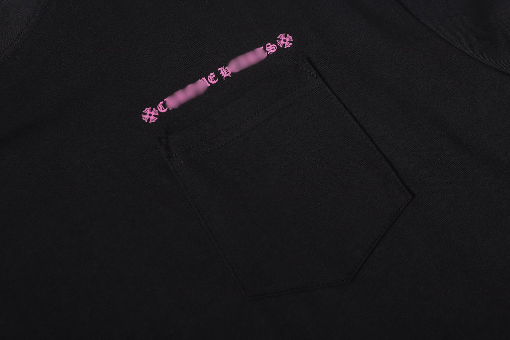 Pink Script Pocket Black T-Shirt™