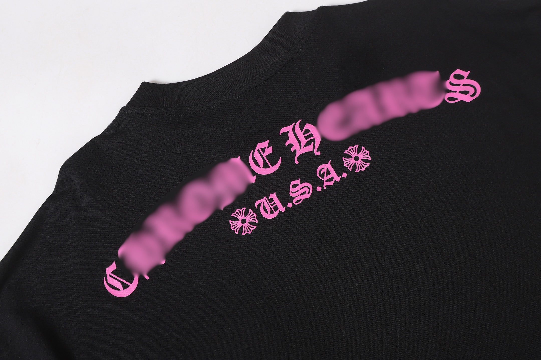 Pink Script Pocket Black T-Shirt™