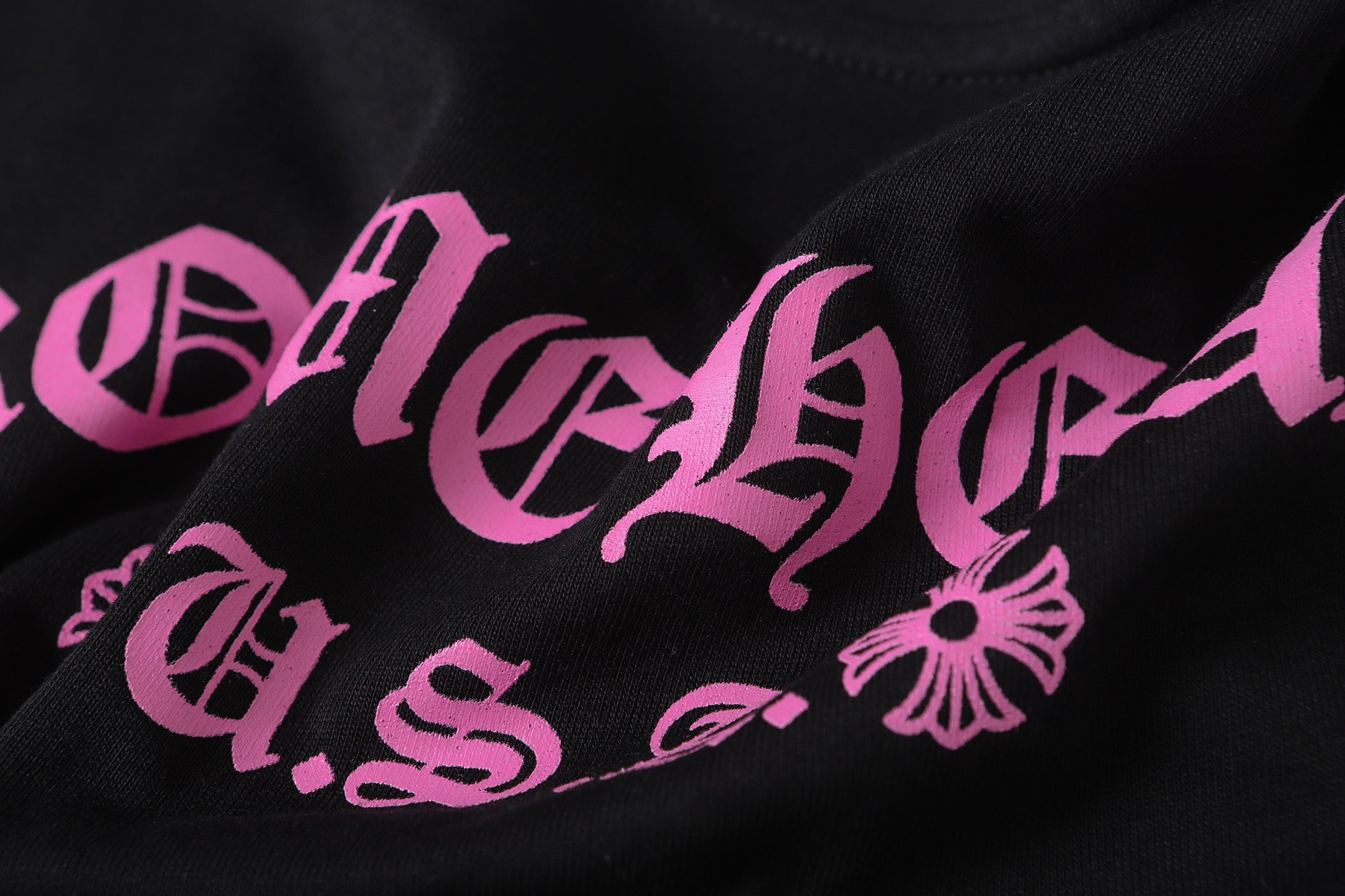 Pink Script Pocket Black T-Shirt™