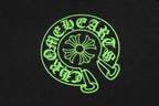 Neon Green Horseshoe Logo Black T-Shirt™