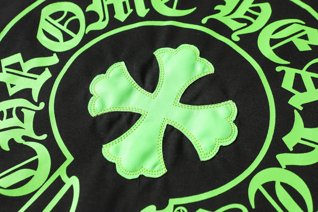Neon Green Horseshoe Logo Black T-Shirt™