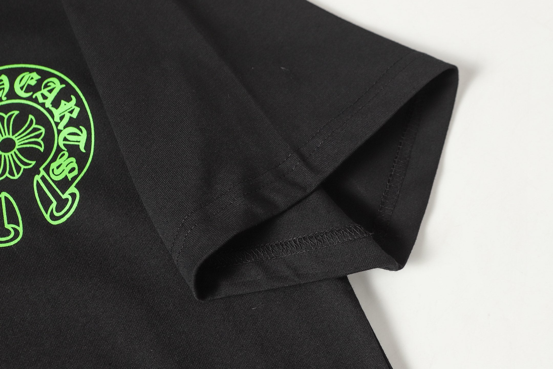 Neon Green Horseshoe Logo Black T-Shirt™