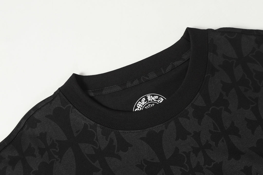 Monogram Cross Print Black T-Shirt™