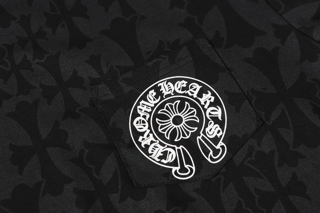 Monogram Cross Print Black T-Shirt™