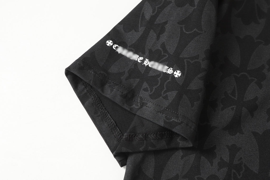 Monogram Cross Print Black T-Shirt™