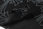Cross Monogram White Horseshoe Collar Black T-Shirt™