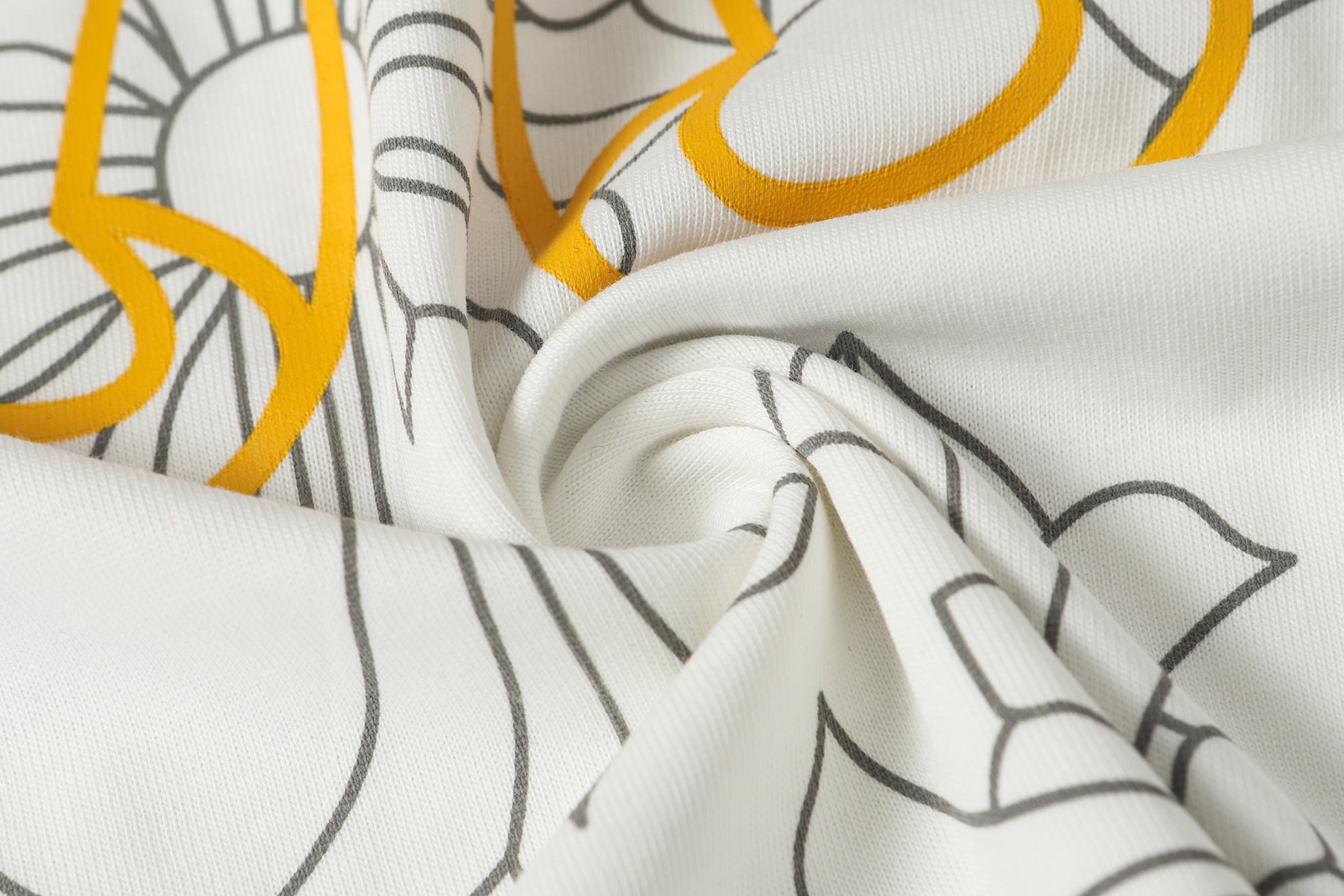 Cross Monogram Yellow Horseshoe Collar White T-Shirt™