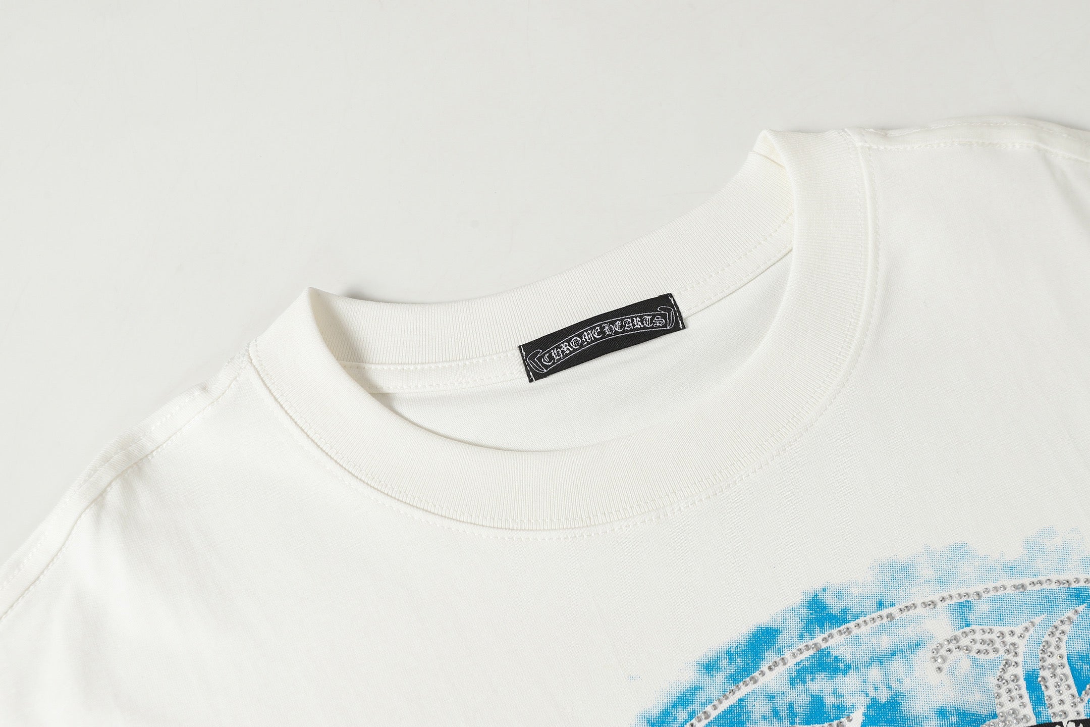 Blue Halo Triple Colored Cross White T-Shirt™